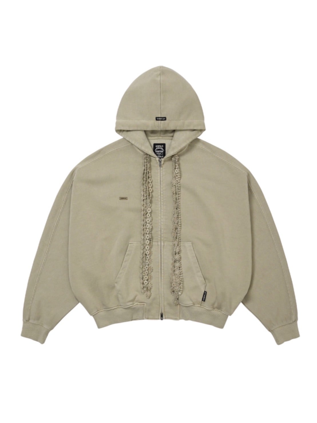 着画、物撮りまだ【AJOBYAJO】Laced Multi-Drawstring Zip-Up Hoodie