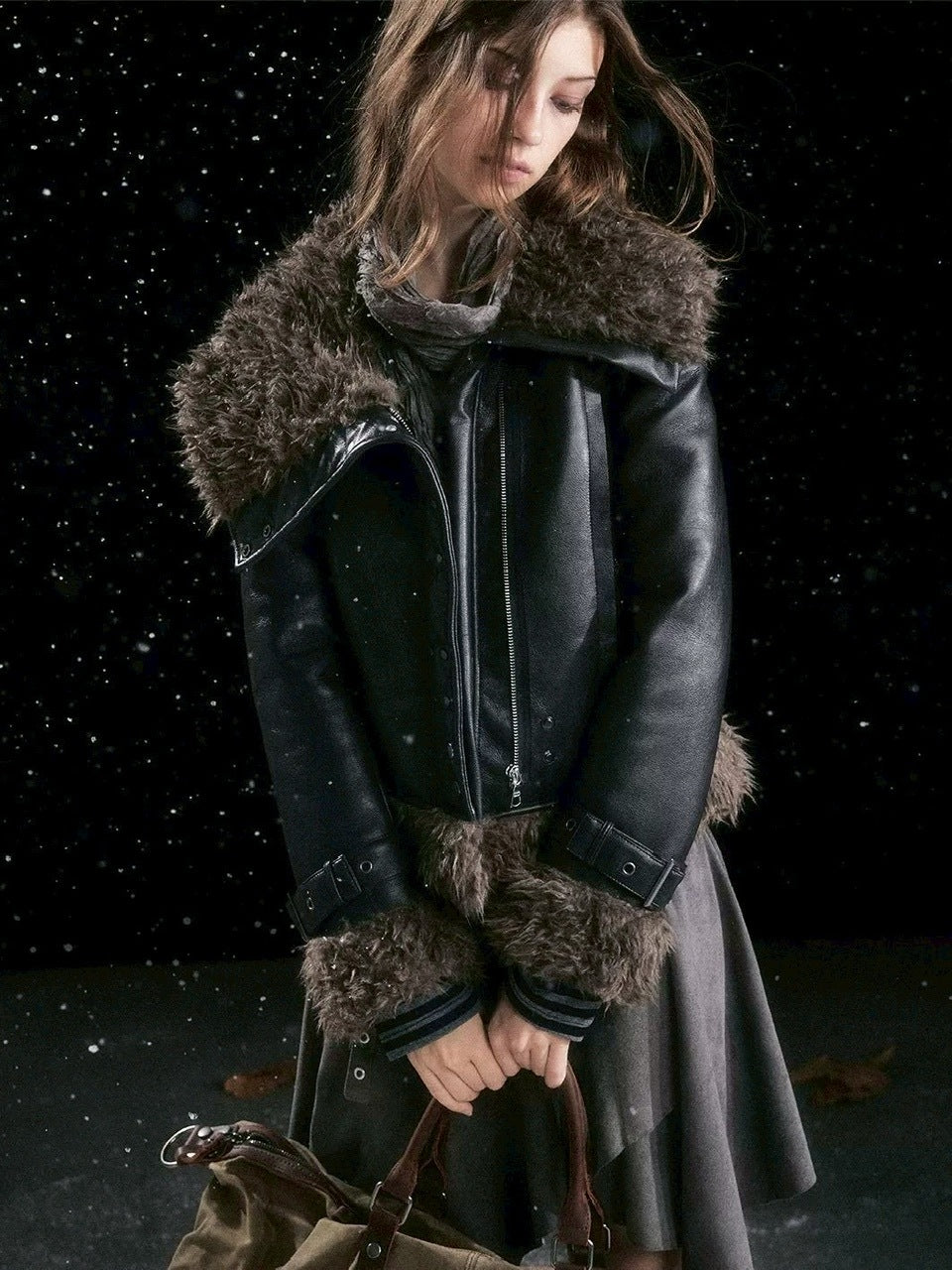 【Cest Nous】Faux Fur-Lined Coat / 【セヌー】ファーラインコーティングジャケット