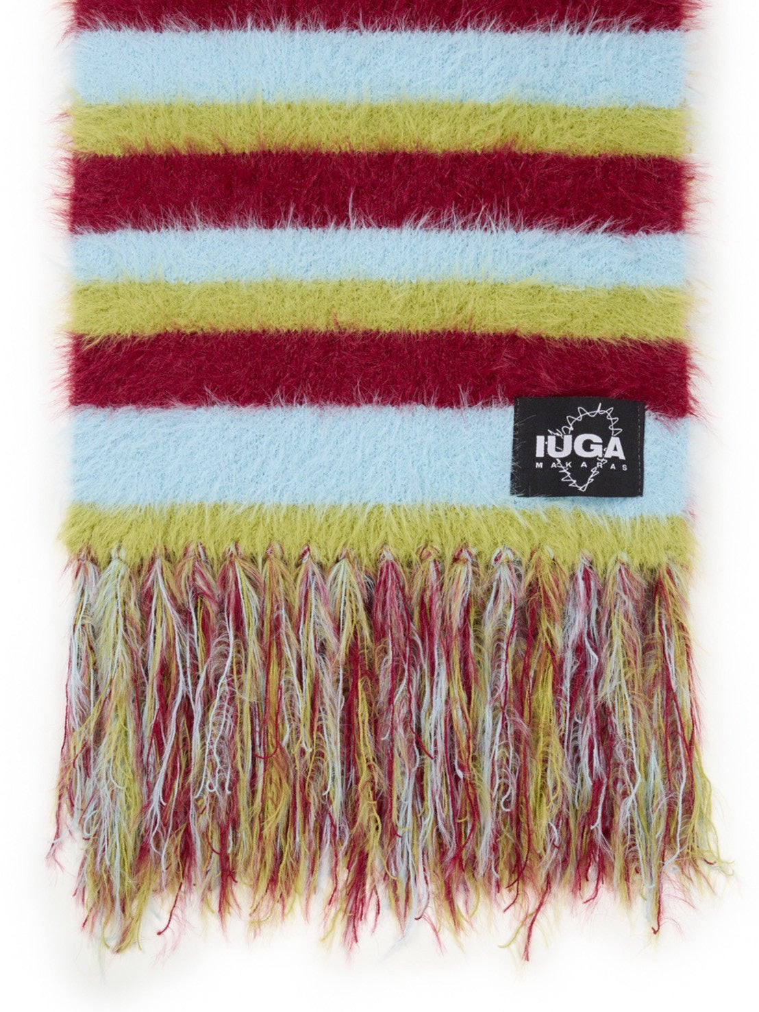 【IUGAMAKARAS】Striped Hairy Bold Muffler