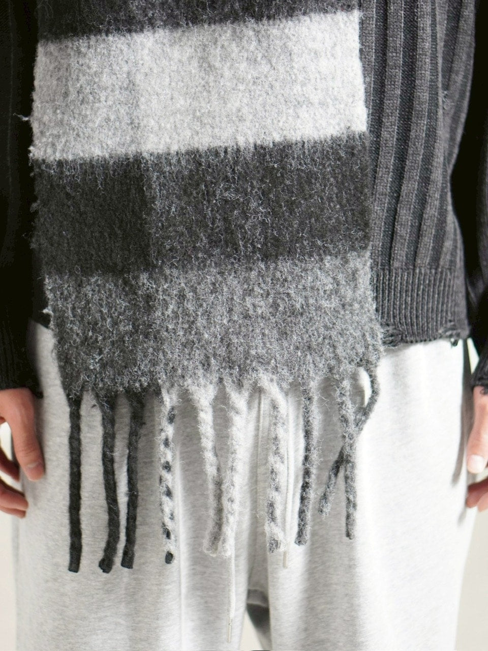 受注制【Chikashitsu +】wool check muffler / 【チカシツプラス】ウールチェックマフラー (2color)