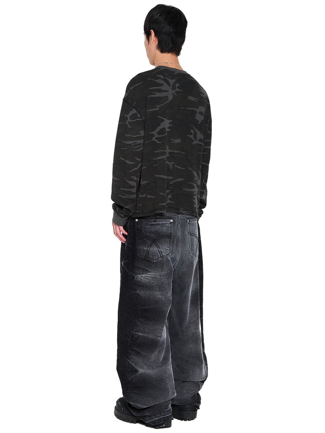 【AAKAM】Waffle Camouflage Long Sleeve