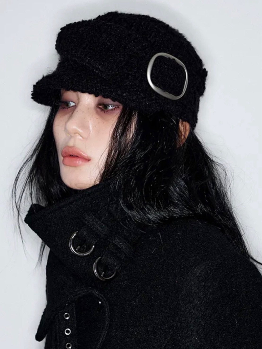 【NOT KNOWING】Buckle Bellboy Cap