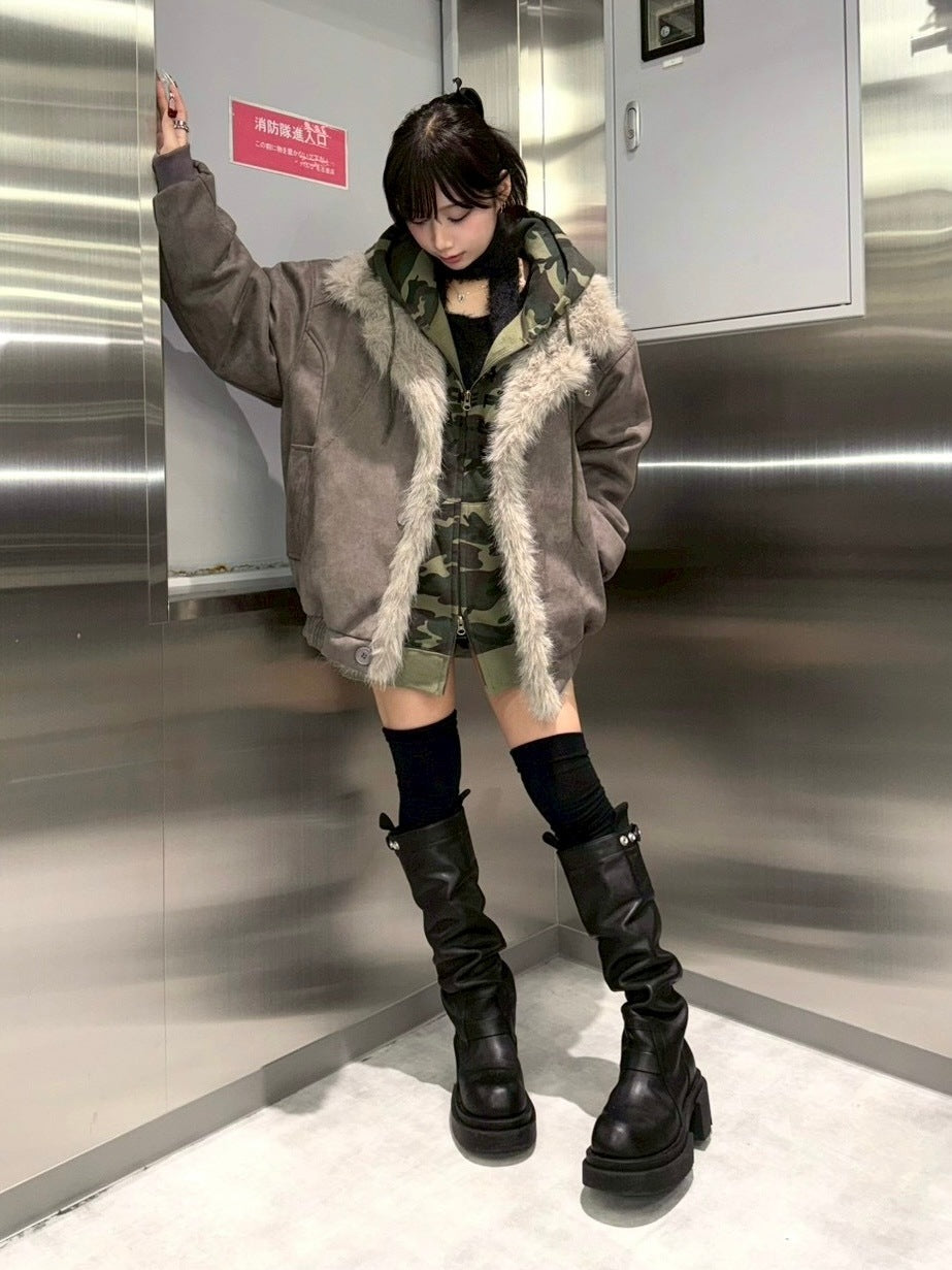 受注制【nmtc +】mouton fur jacket / 【エヌエムティーシープラス】ムートンファージャケット (2color)