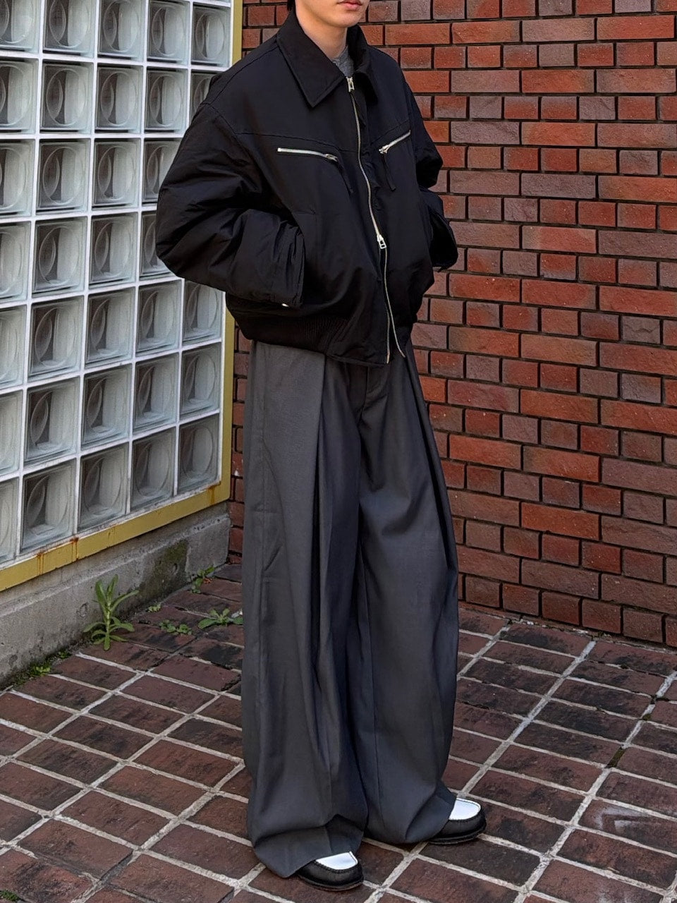 東京店WEB限定受注制【Chikashitsu +】biker short jacket (3color