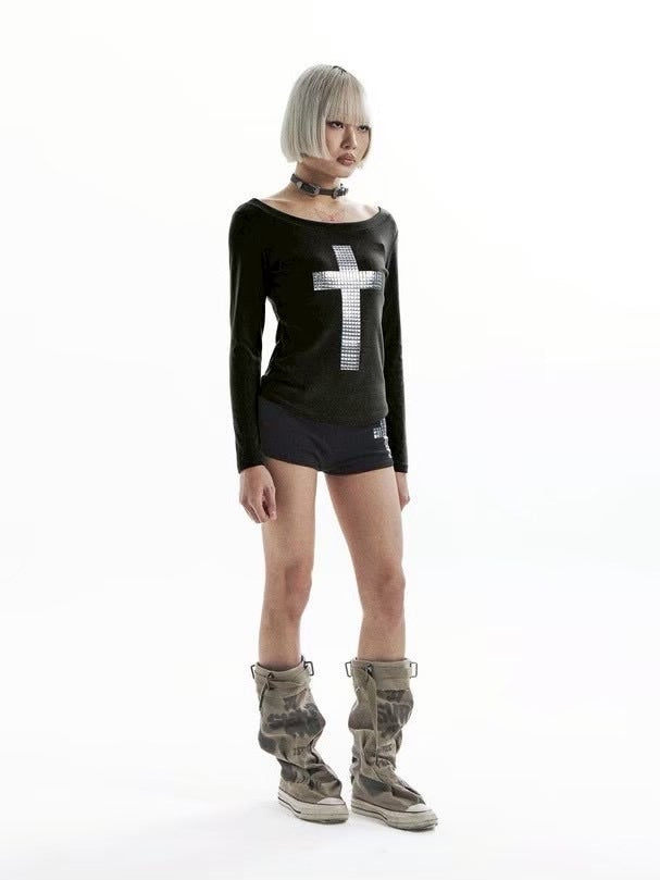 【KAIYA】silver cross short pants