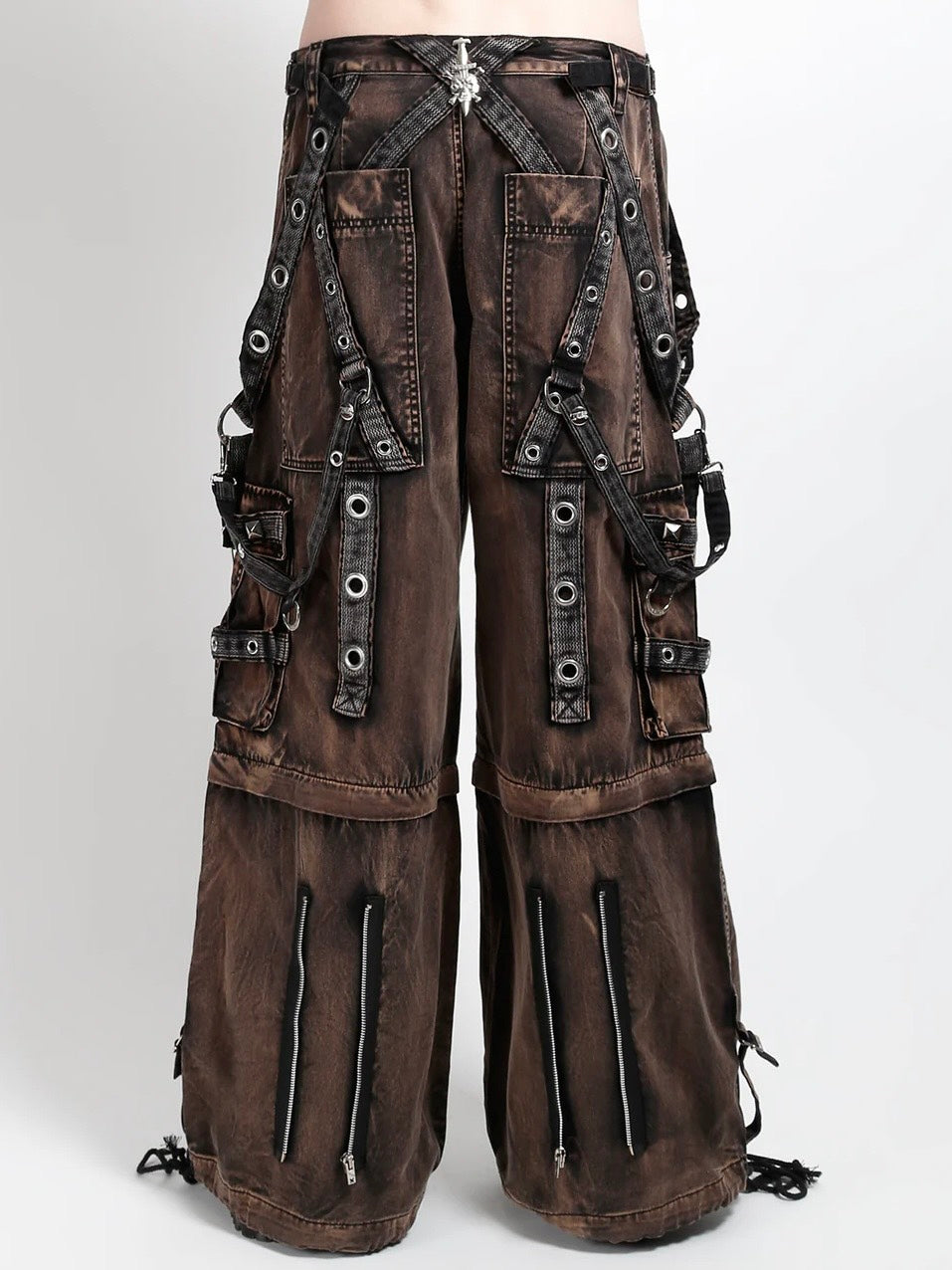 【TRIPP nyc】POWER WASH PANT[AF7245MB] / 【トリップ ニューヨーク 】ボンテージストラップウォッシュワイドデニムパンツ