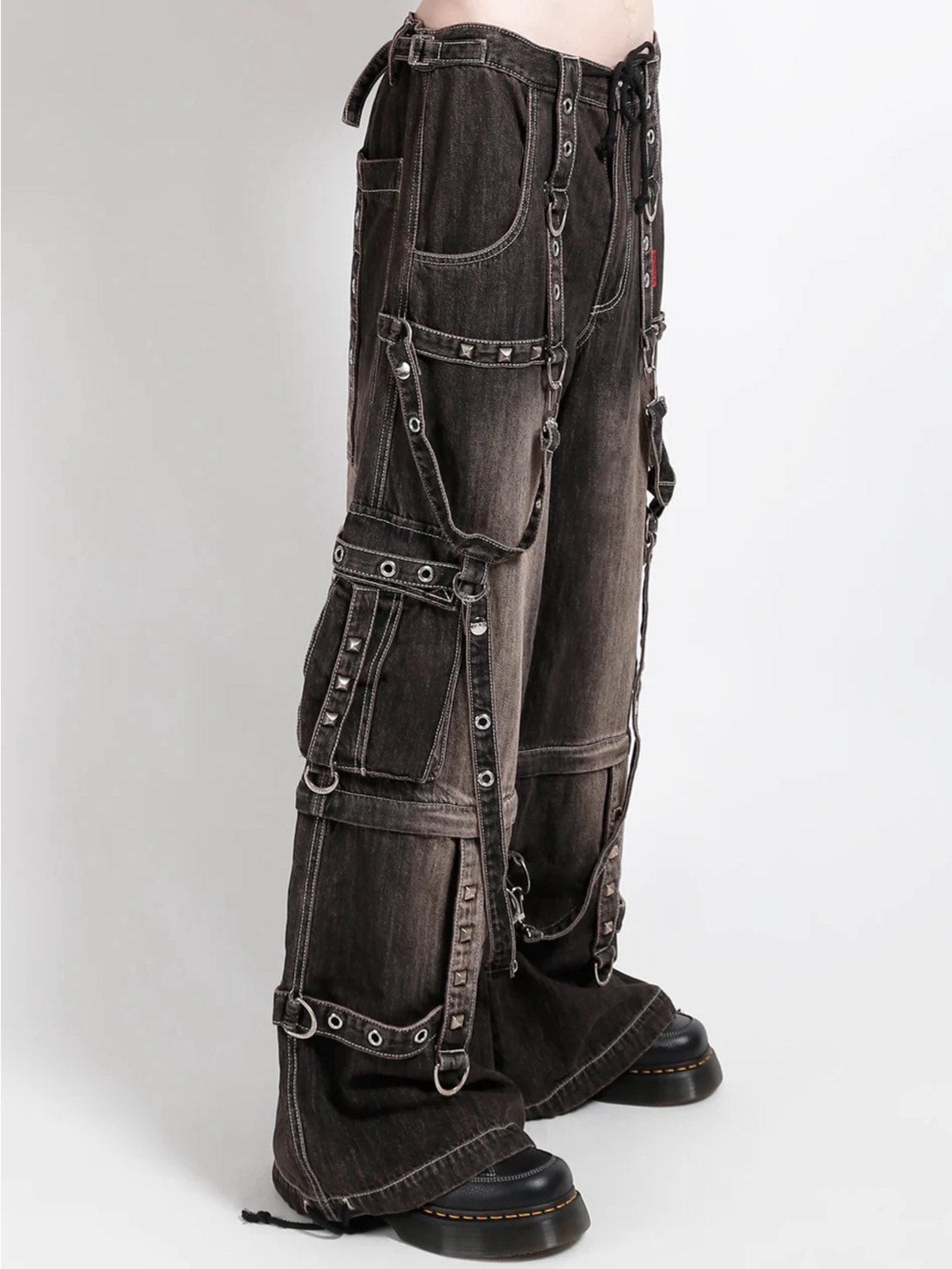 【TRIPP nyc】STRAP PANT [JM7177MDR] / 【トリップ ニューヨーク 】ボンテージストラップウォッシュワイドデニムパンツ