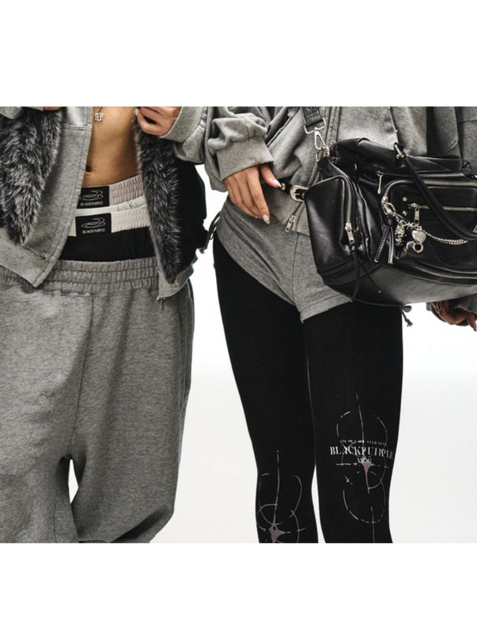 【BLACK PURPLE】Marked Point Tights
