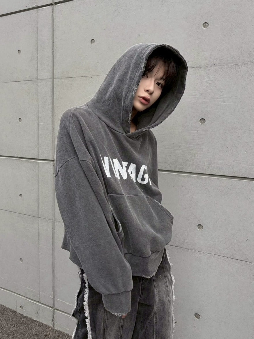 受注制【LUV CODE】pigment logo hoodie (2color)