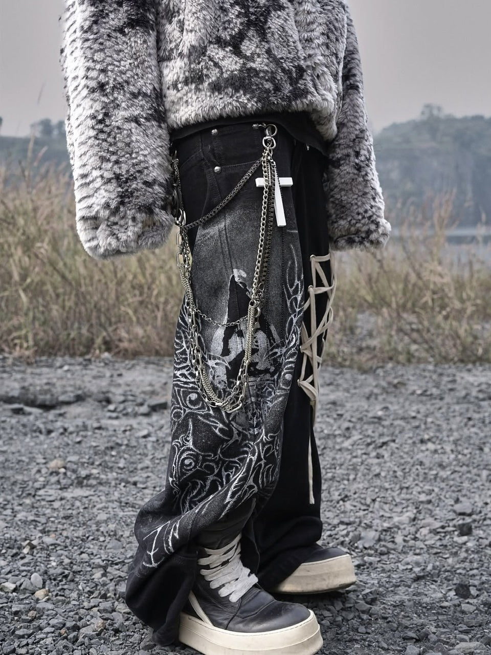 2/28 20:00発売【UNIZ】UNIZ Sigil Pants / 【ユニズ】グラフィックデニムパンツ