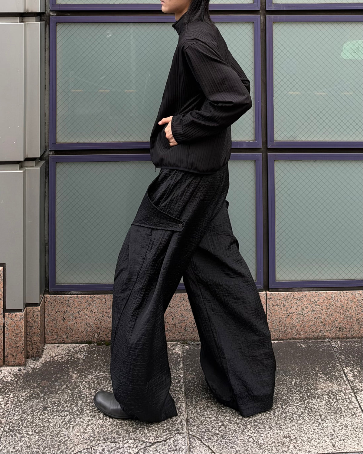 受注制【youll】pleated asymmetry jacket (3color)