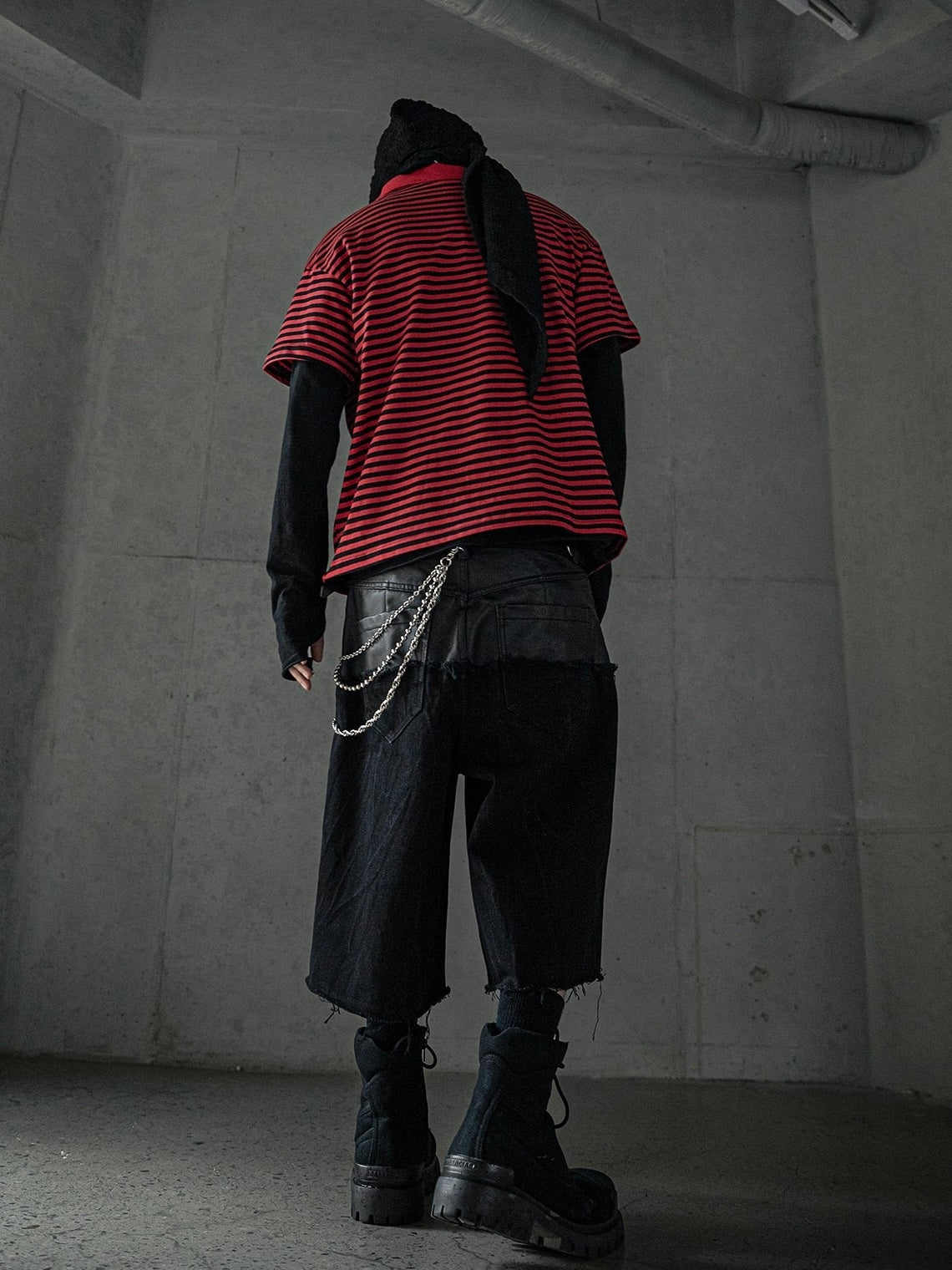 【roaringrad】Striped Polo T-shirt