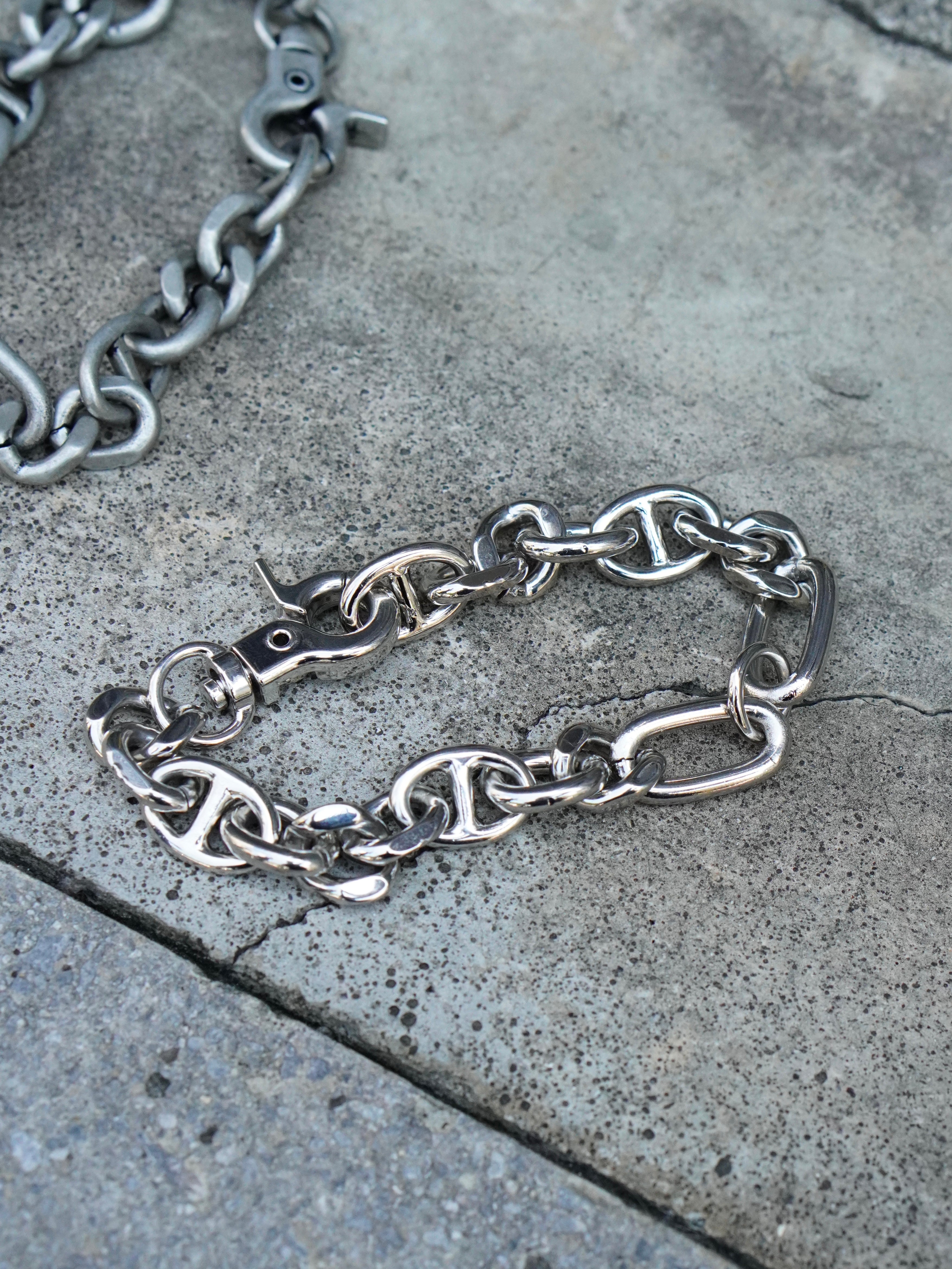 5/23 20:00発売【CHIKASHITSU PLUS HIGH】Anchor links bracelet (2color)