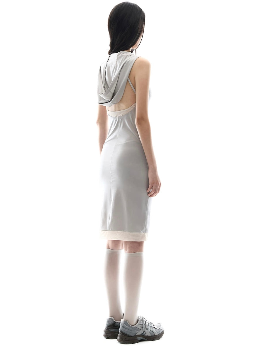 【OJOS】Flatseam Halter Midi Dress