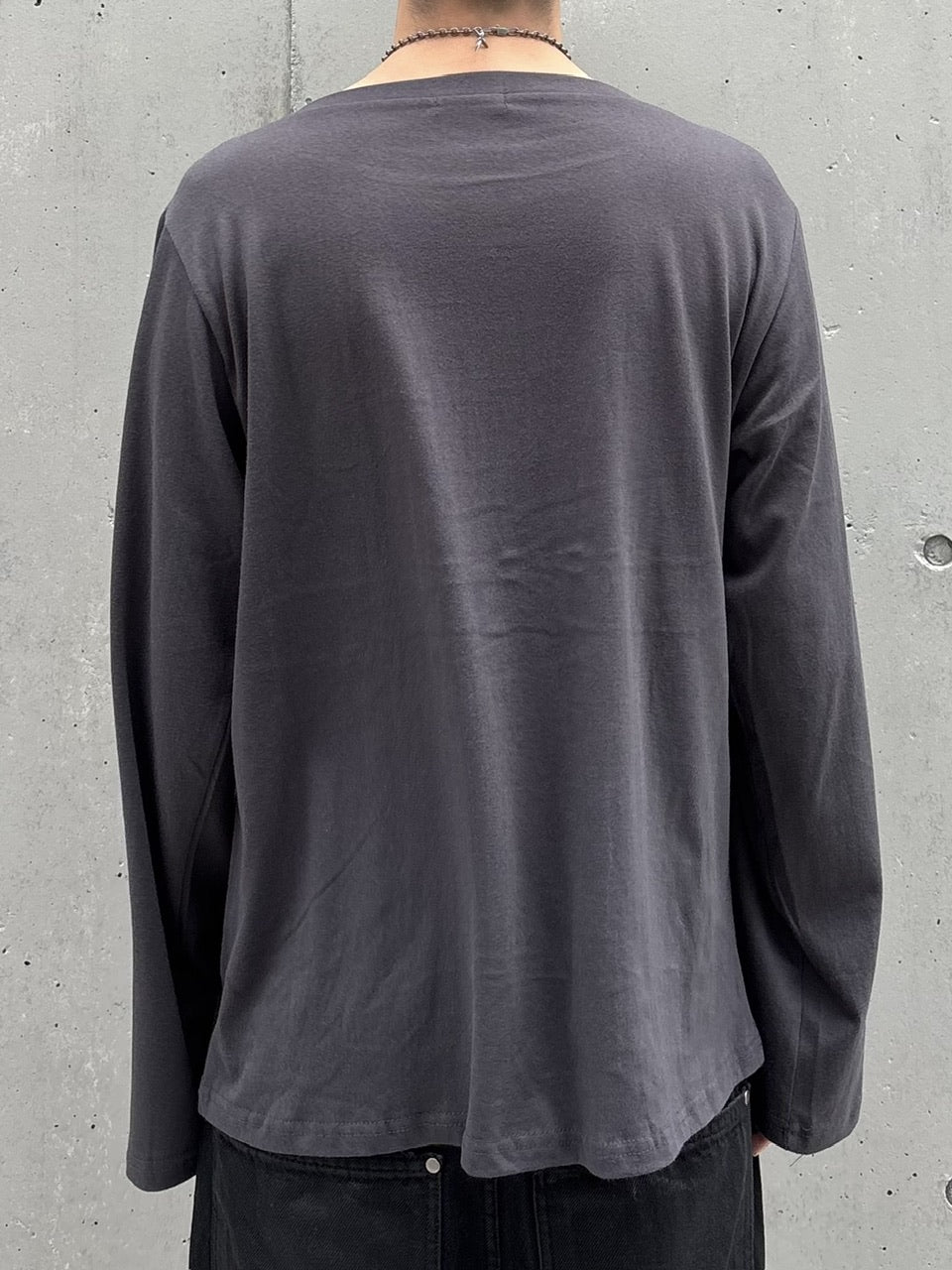 受注制【Never mind the XU】cross print long sleeve (2color)