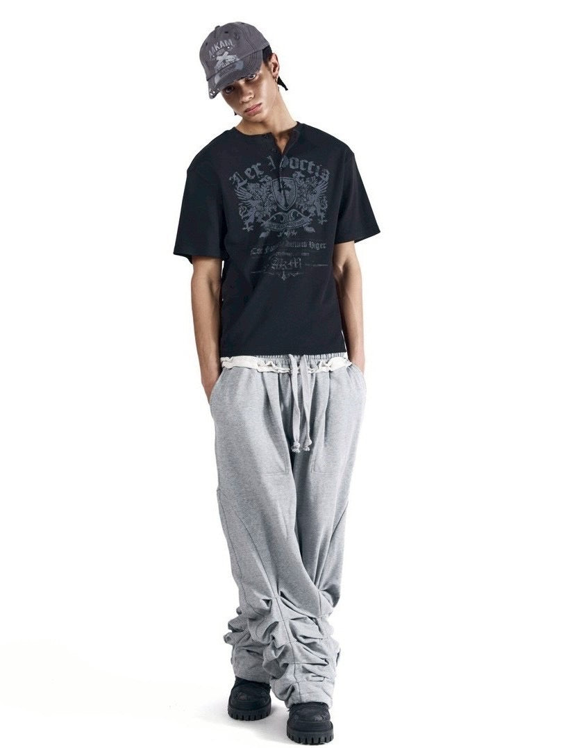 【AAKAM】Shield Henry Neck Half Top