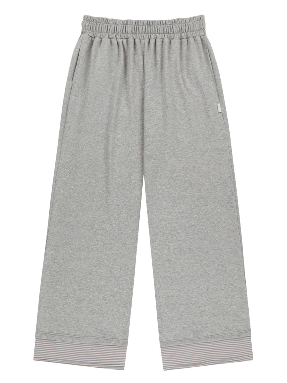 【OJOS】Hotfix Logo Wide Sweatpants