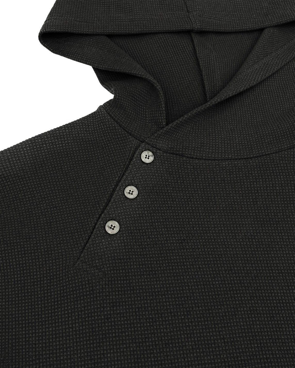【nmtc+】Asymmetry button hood top (2color)