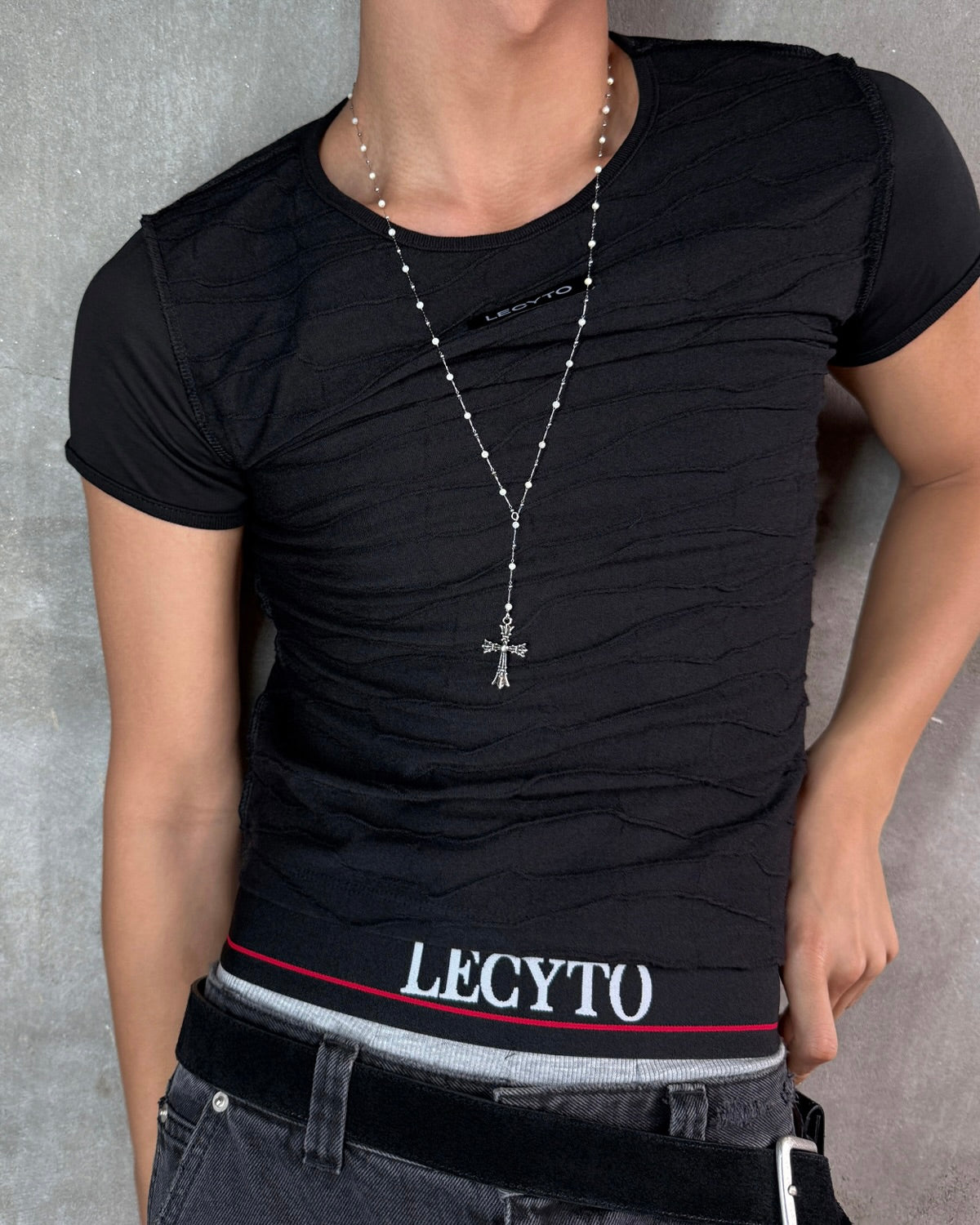 【LECYTO】Wave Relief T-Shirt