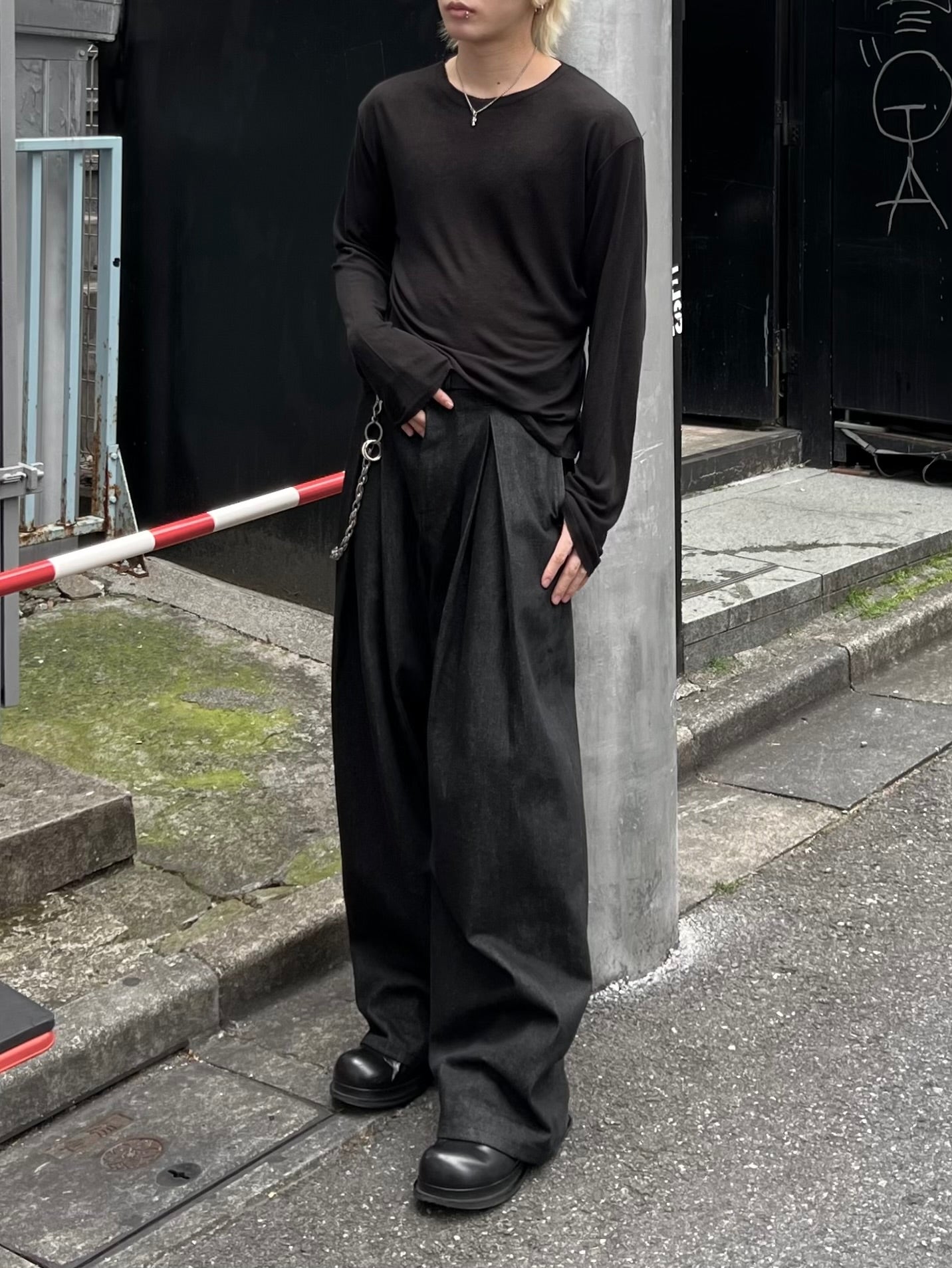 大阪店WEB限定受注制【Chikashitsu + 】wool inner t-shirt (3color)