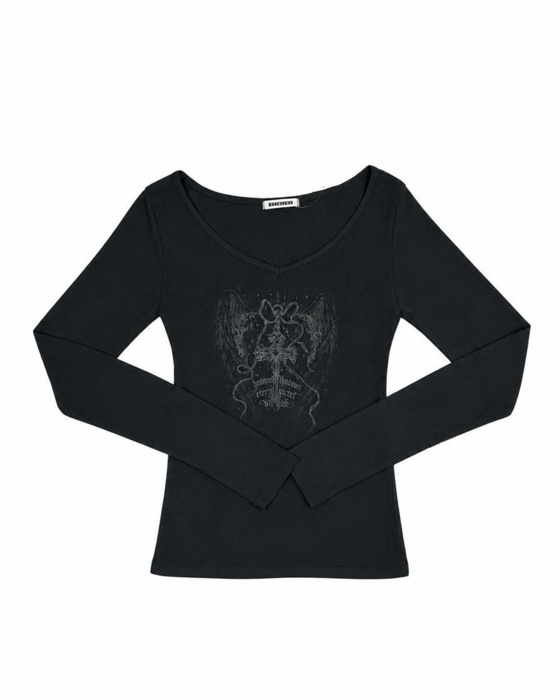 受注制【nmtc+】Angel V-Neck Long Sleeve T-shirt (2color)