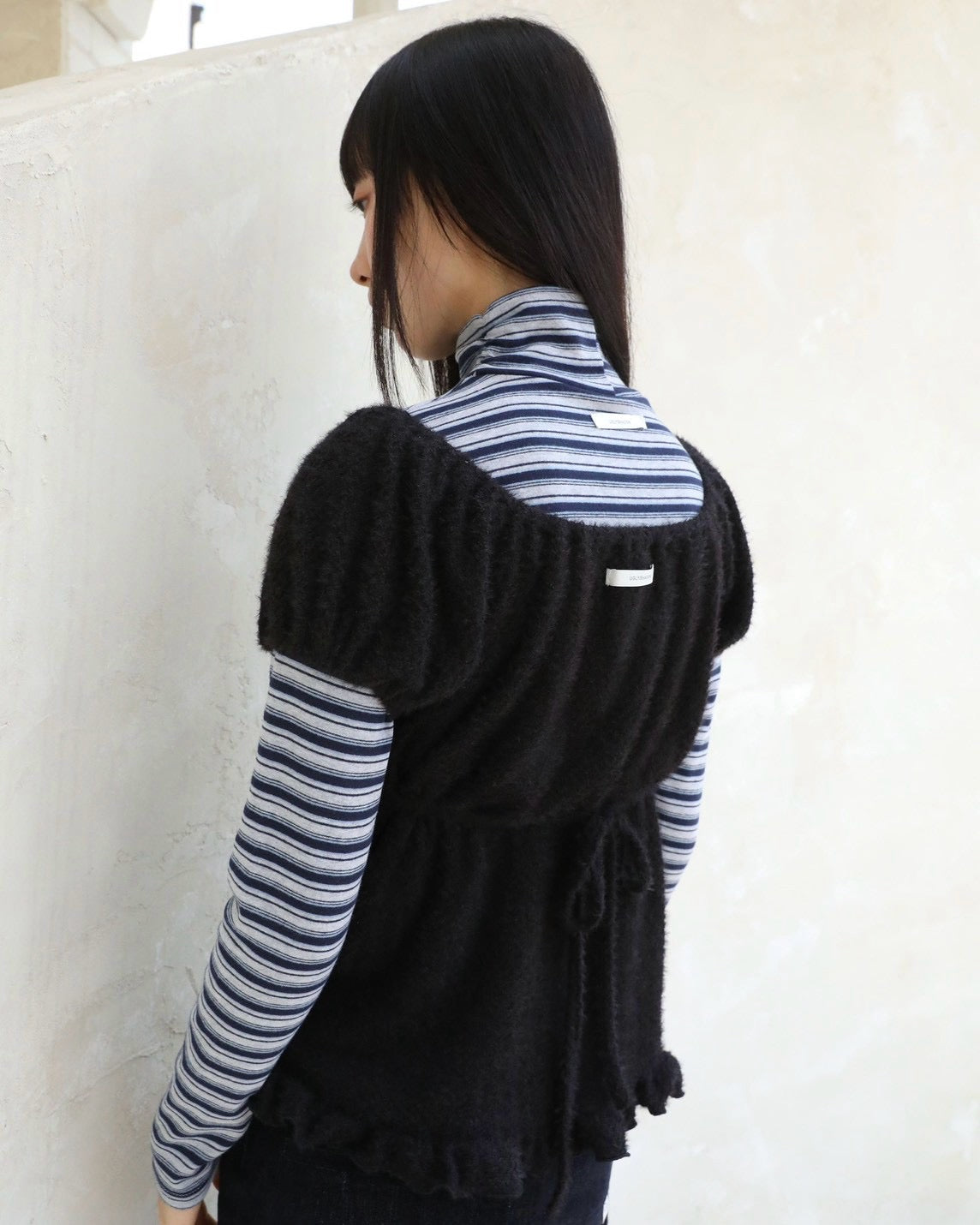 【Uglyshadow】SOFT SHIRRING T-SHIRT