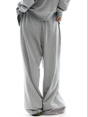 【OJOS】Hotfix Logo Wide Sweatpants