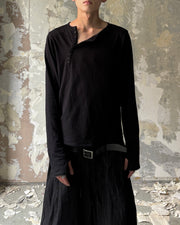 【Lee fi Ne】Offset Henley LS Tee