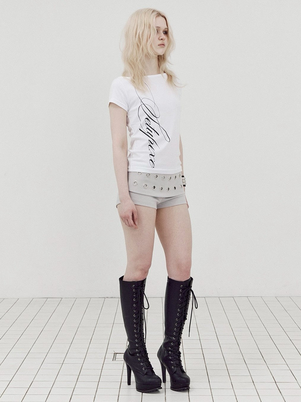【SETUP-EXE】EYELET WAIST SHORT PANTS