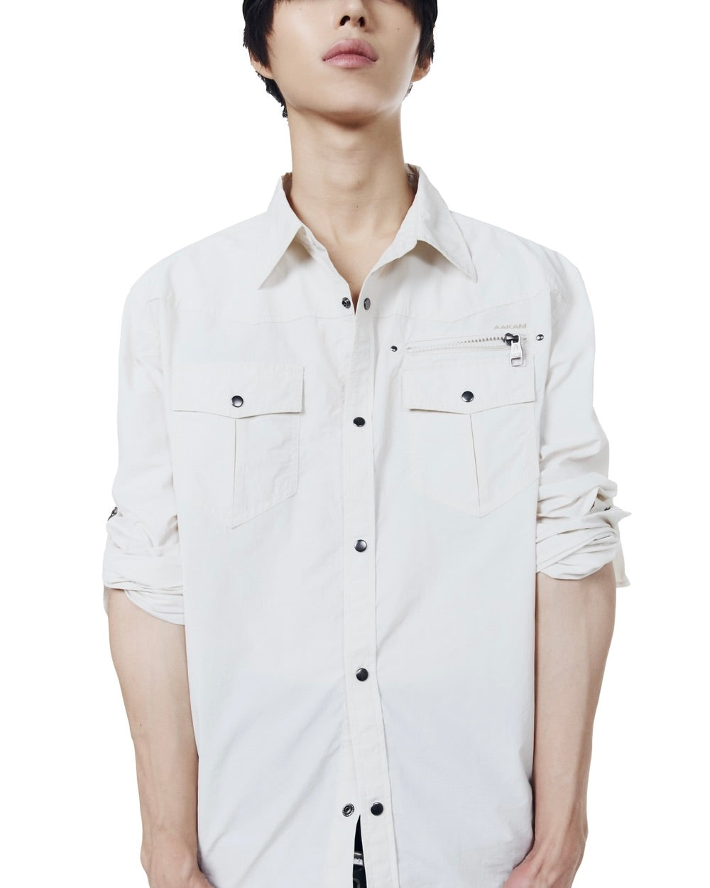 【AAKAM】Roll-Up Nylon Safari Shirts