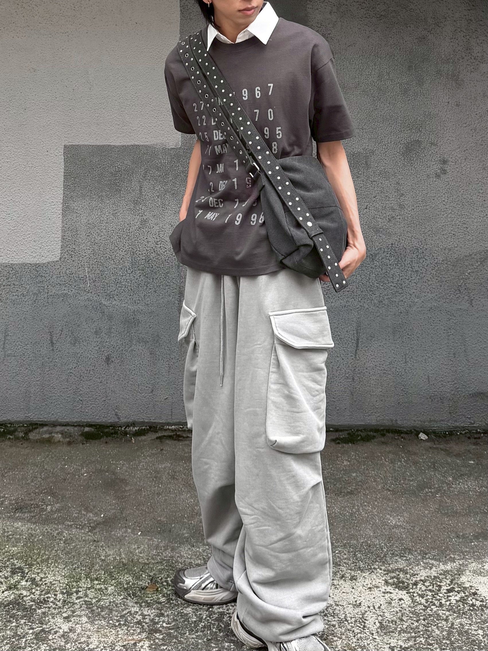 受注制【nmtc+】Washed Semi Crop Lettering Tee (3color)
