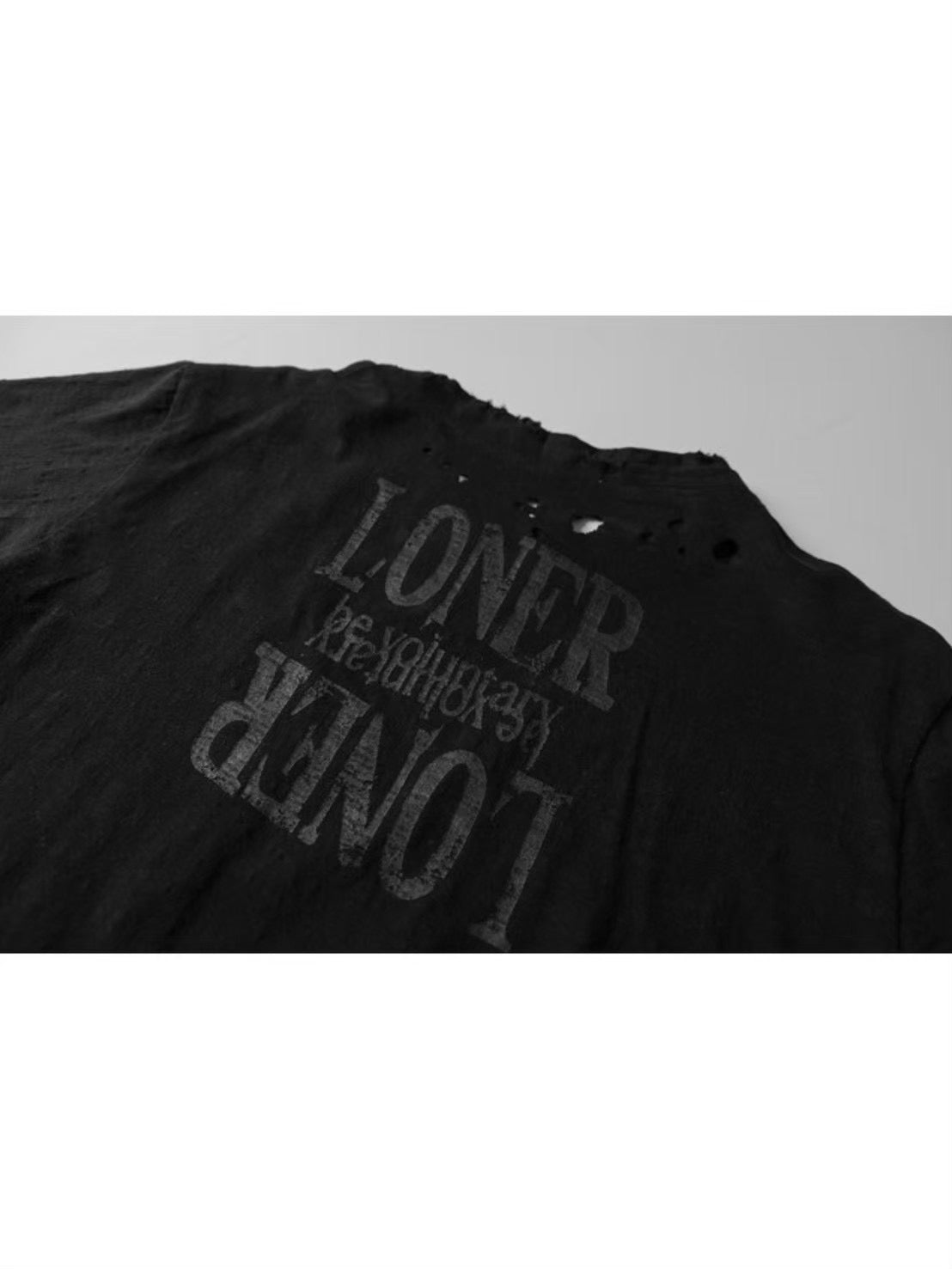 【roaringrad】Cross Damage Slub T-Shirt
