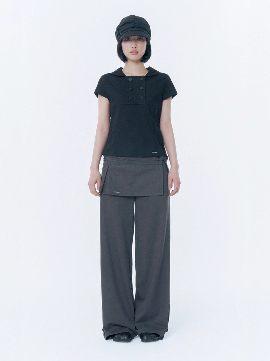 【Miseki seoul】Double button shirts top