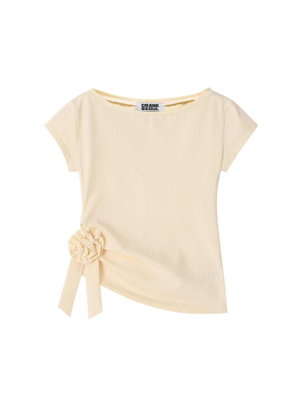 【CRANK】ROSETTE SHIRRING TOP