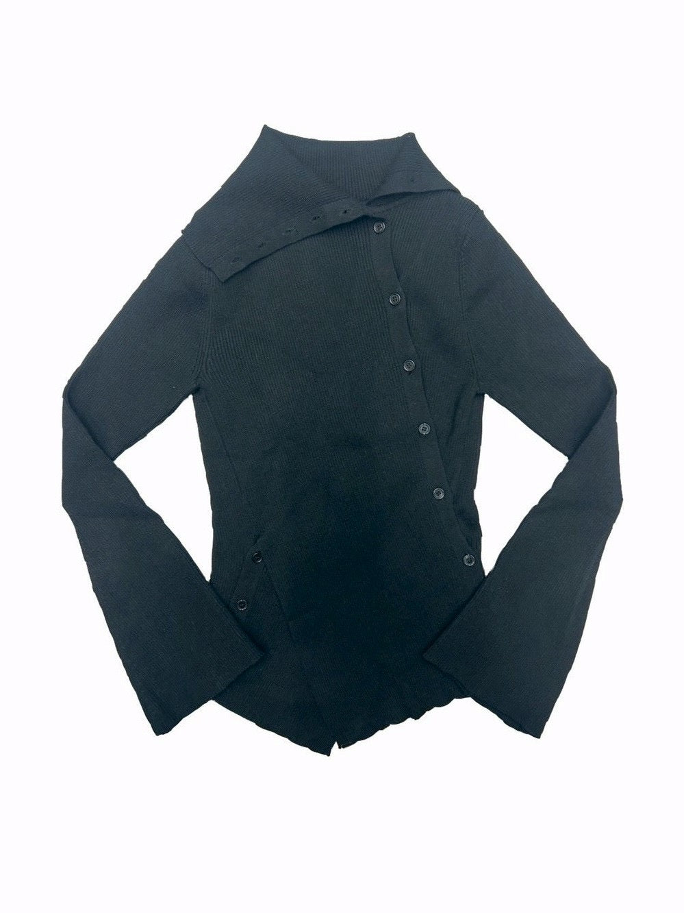 3/1 20:00発売 受注制【nmtc +】diagonal button knit / 【エヌエムティーシープラス】ダイアゴナルボタンニット (2color)