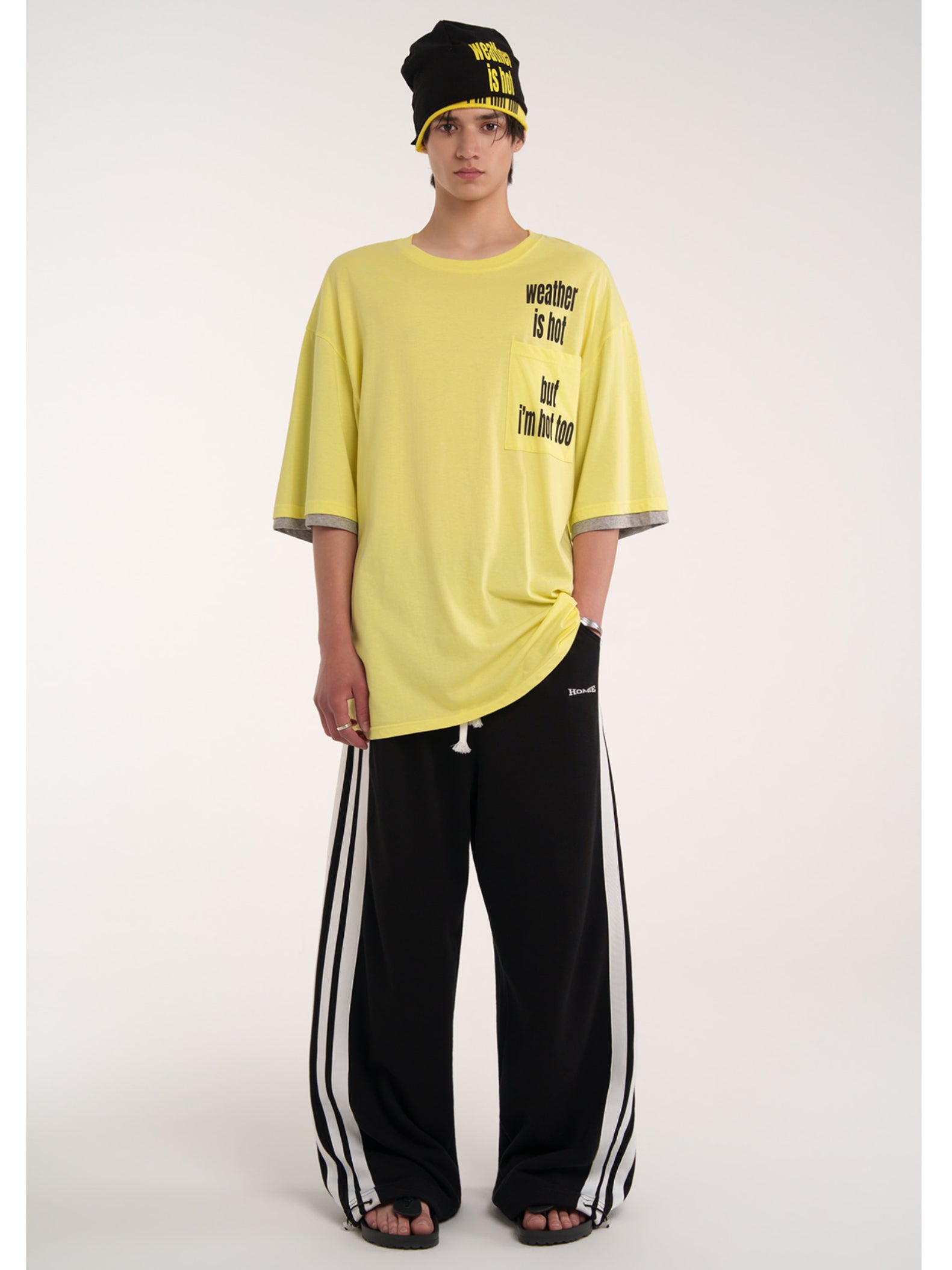 【ESC STUDIO】two sleeve hot t-shirt