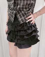 受注制【nmtc+】Cancan Tiered Mini Skirt (2color)