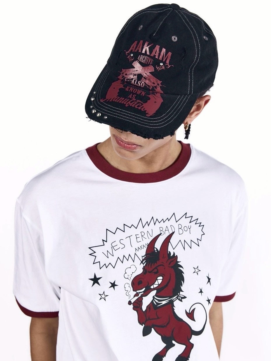 【AAKAM】Pistol Studded Ball Cap