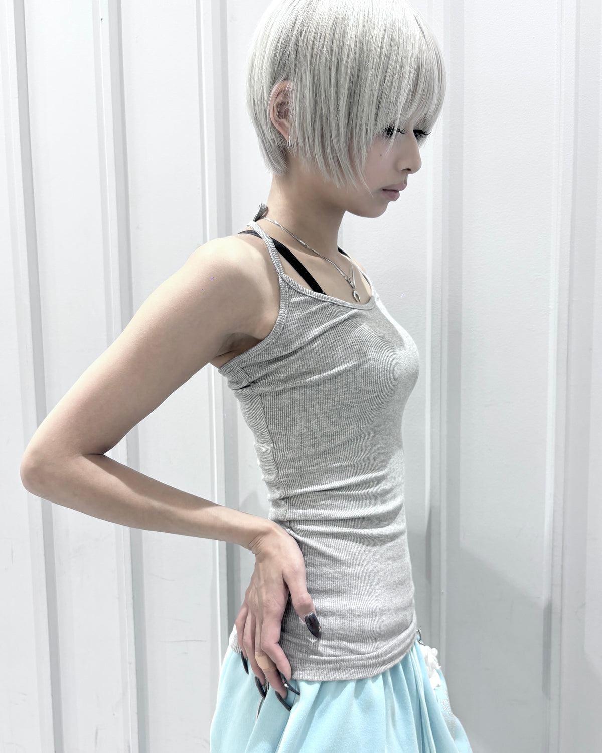 受注制【nmtc+】string halter neck camisole (4color)