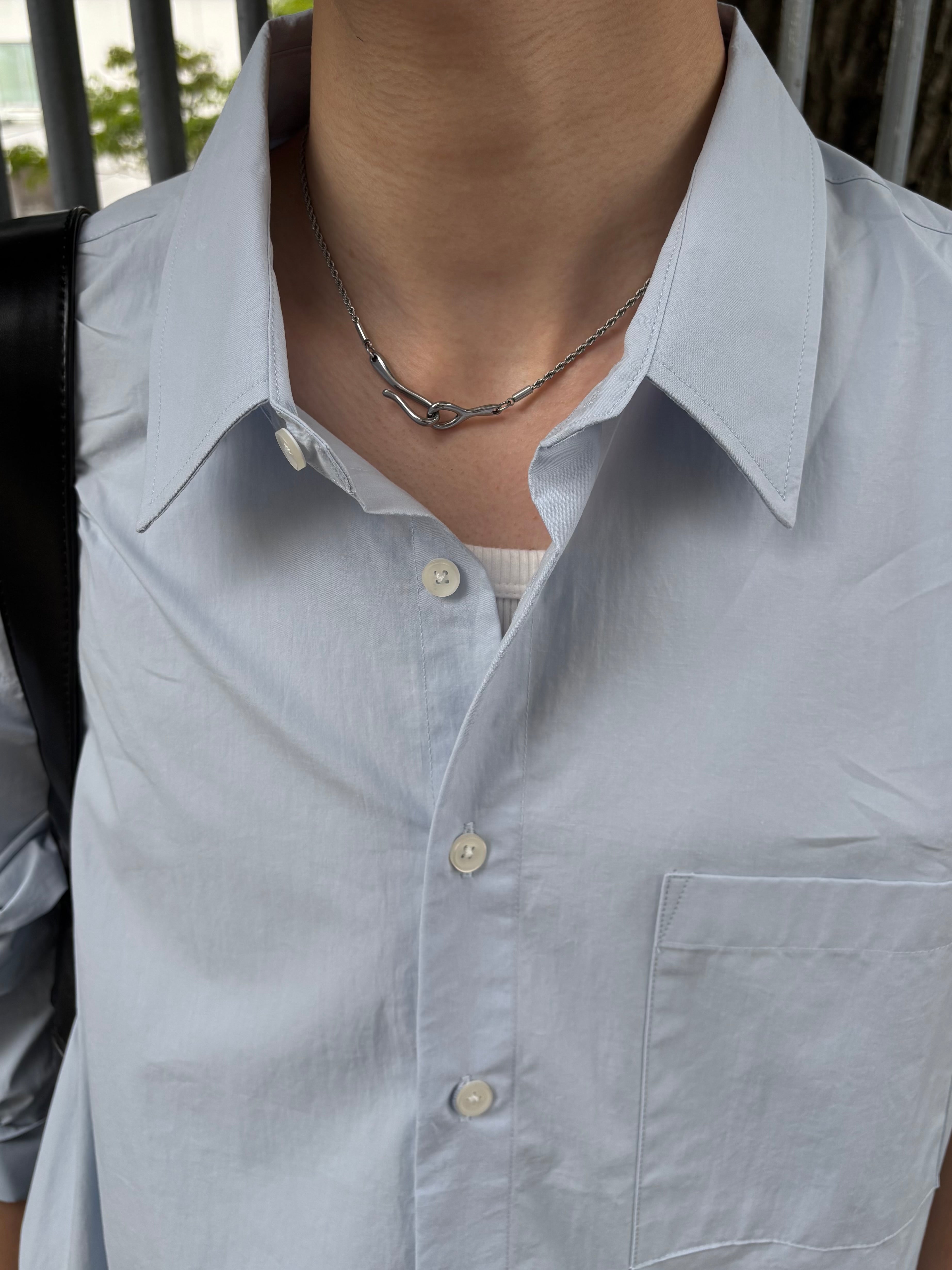 東京店WEB限定受注制【Chikashitsu +】soft touch cropped shirt (3color)