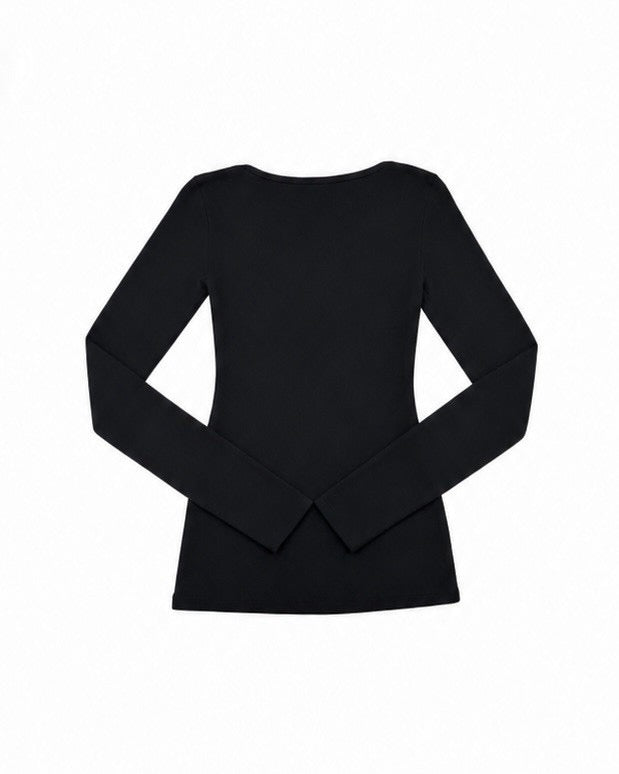 受注制【nmtc+】Ribbon Layered Long Sleeve Top (2color)