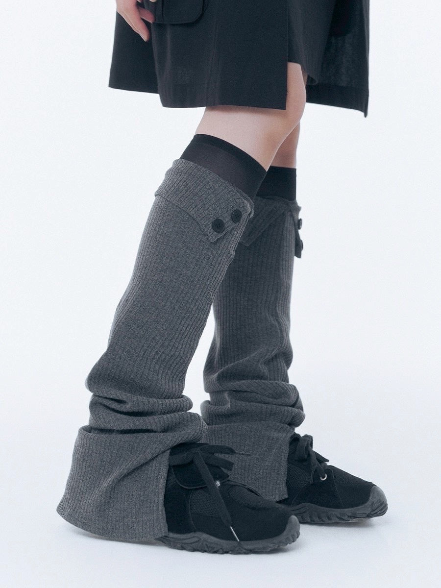 【Miseki seoul】Button slit leg warmer