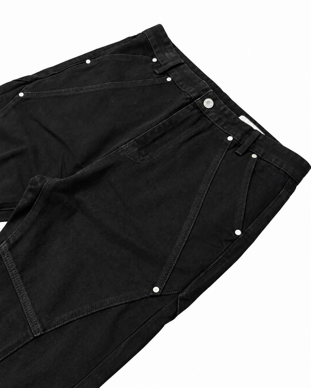受注制【Never mind the XU】CUTOUT ZIPPER BOOTCUT DENIM (2color)