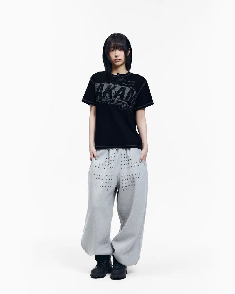 【AAKAM】Tread Henry Neck Half Top