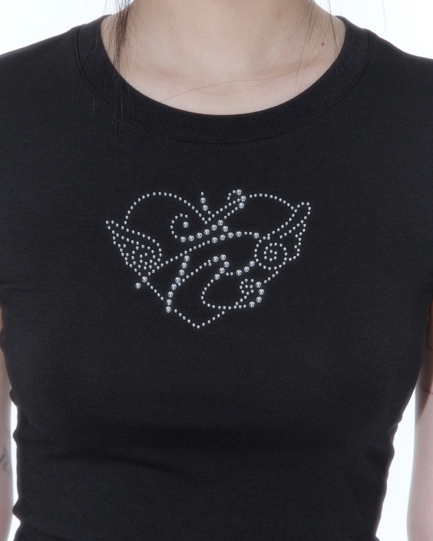 【Kashiko】Flower Heart Baby Tee