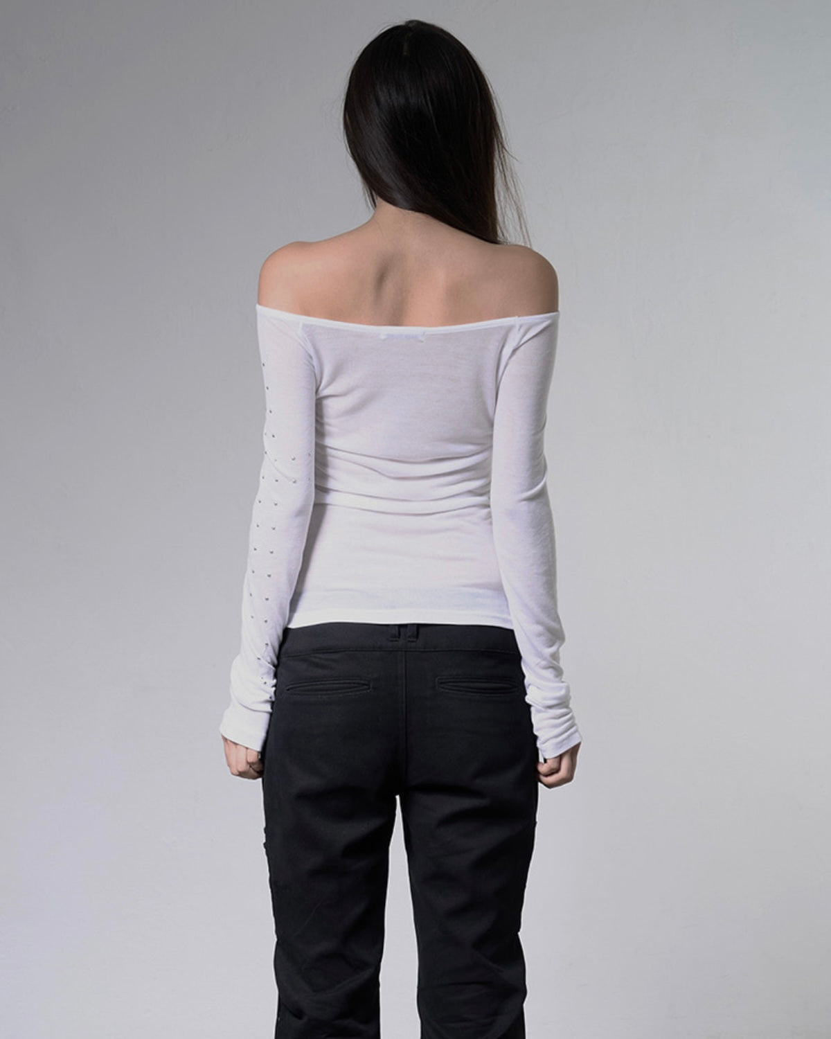 【FANCY CLUB】WEB STUD OFF-SHOULDER