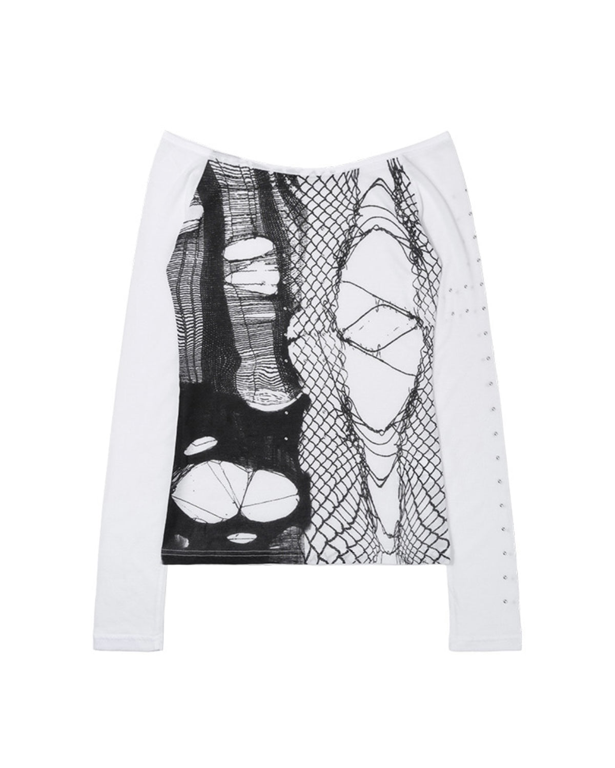 【FANCY CLUB】WEB STUD OFF-SHOULDER