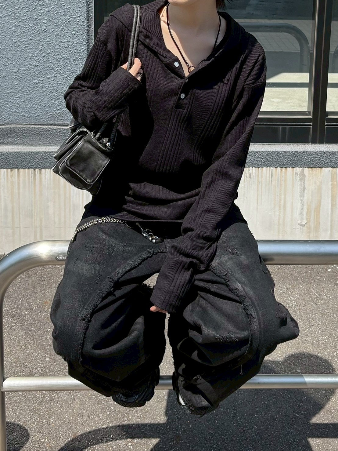受注制【nmtc+】hooded henley neck long sleeve (3color)