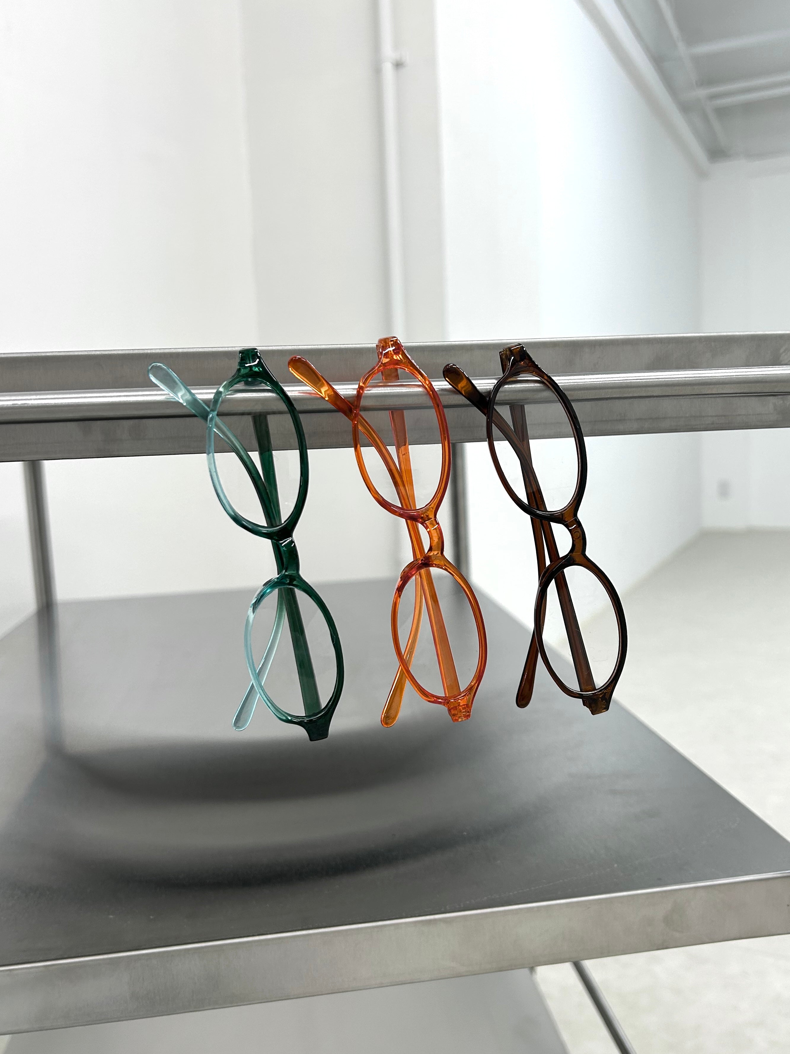 5/29 20:00発売 国際配送【Nerd out XU】color oval retro glasses (3color)