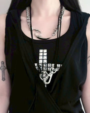 受注制【nmtc+】leather long necklace